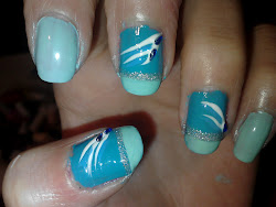 baby blue design nails 2